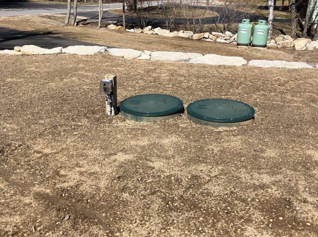Residential septic system installation and site preparation services by Landscapes by Tom in New Hampshire