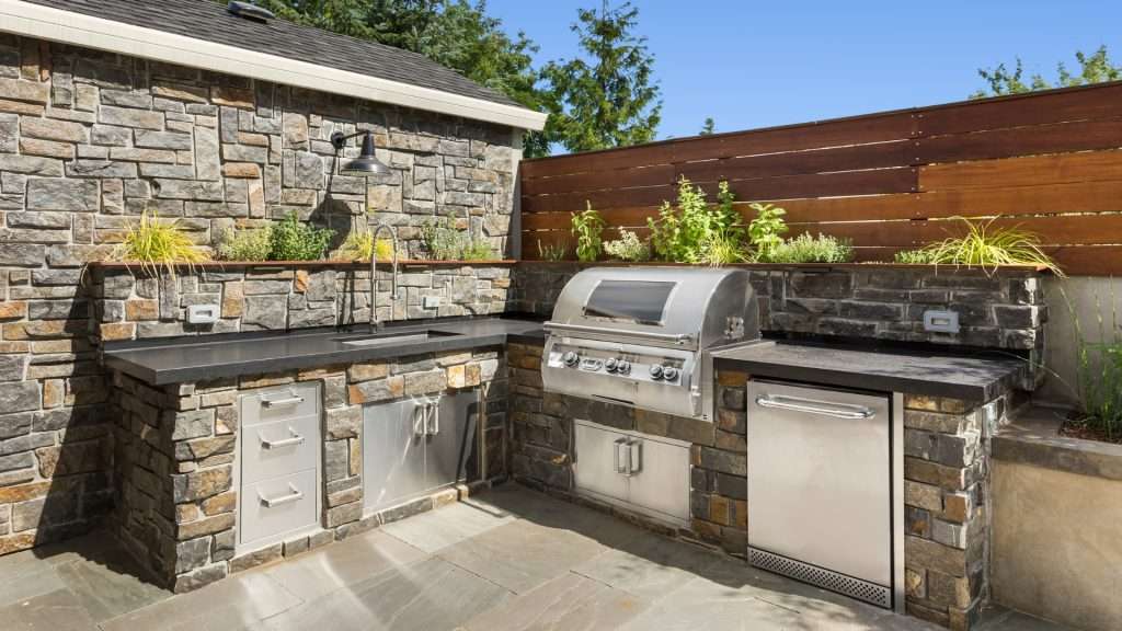 luxury outdoor kitchen